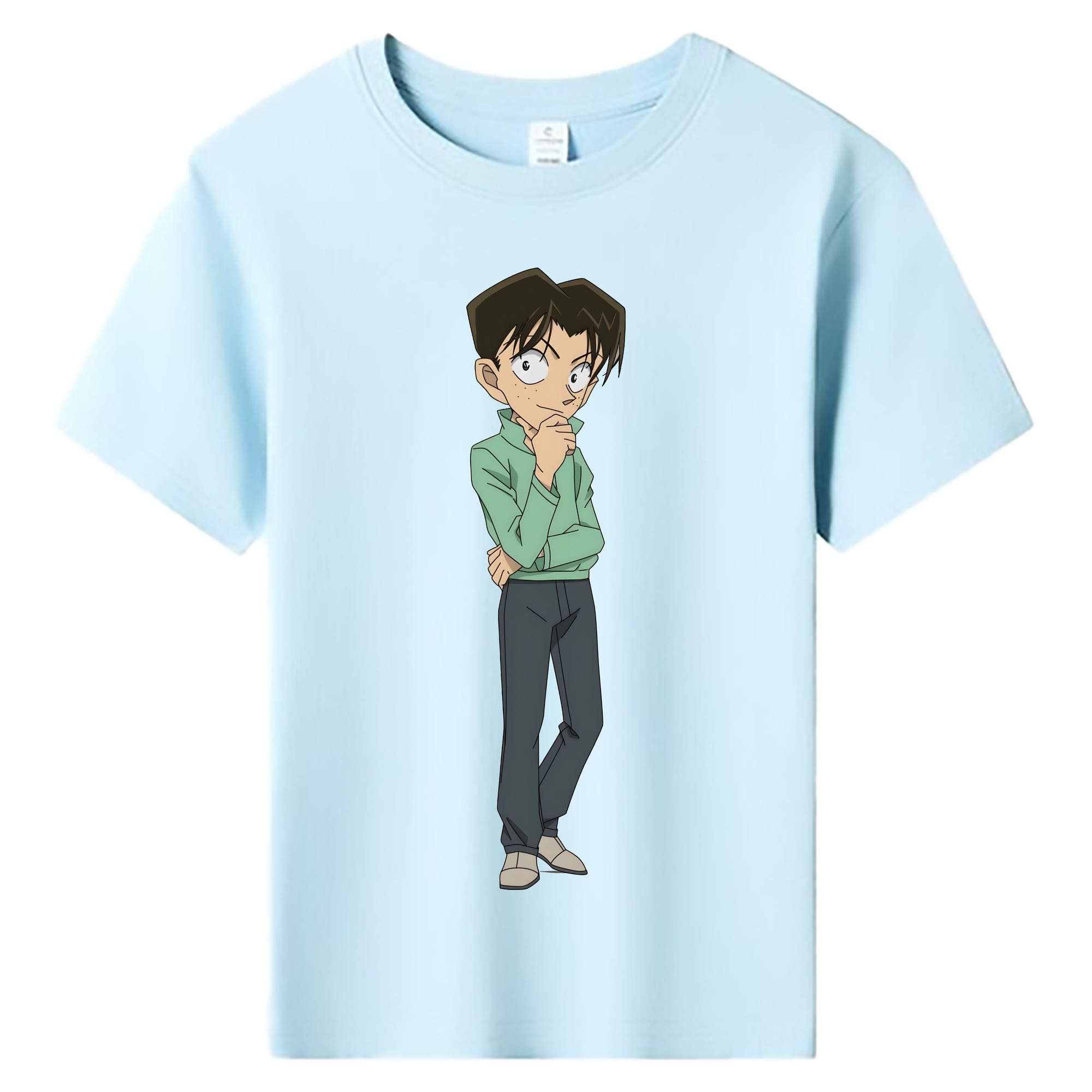 （画像用） 名探偵コナン 円谷 光彦 つぶらや みつひこ Detective Conan Mitch Tennyson 綿100％キッズTシャツ（フロントプリント）